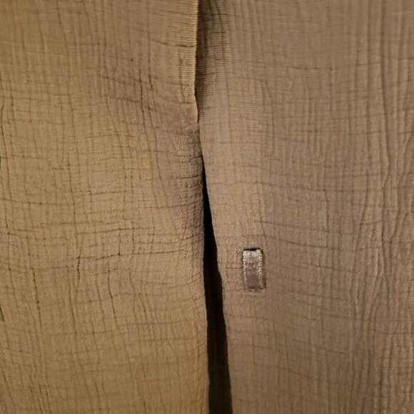 Eileen Fisher Collarless Rayon Silk Olive/Brown Jacket Size XL EUC - Picture 4 of 11